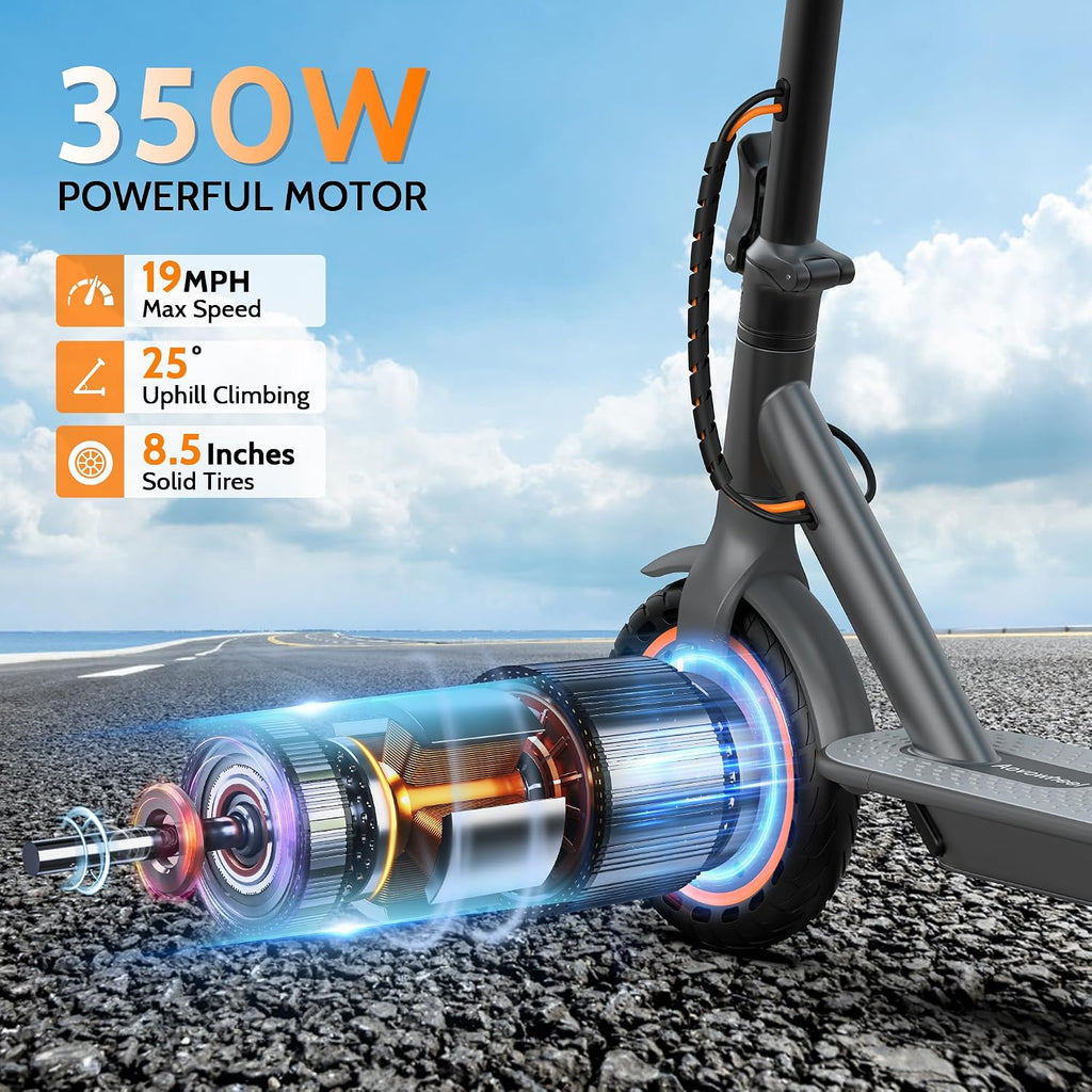 Aovowheel Electric Scooter for Adults, Folding E Scooter with 250W-500W Motor 16-24 Mph Top Speed, Max 15-60Miles Long Range,6.5''/8.5''/10''/14'' Solid Tires Commuting Scooters, Dual Brakes
