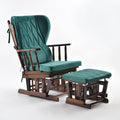 Comfort Deluxe Glider Chair and Ottoman Set (Green)