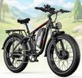 6000W Dual Motor Adult Fast Ebike, 60V 20Ah Electric Bicycle, 45MPH Max, Up to 110 Miles, 24' Fat Tire Full Suspension, Off-Road Mountain Snow All-Terrain Commuter E-Bike for Men & Women