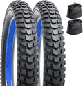 YUNSCM 2-PCS 20' Fat E-Bike Tires 20x3.0/76-406 Compatible with Electric Bike 20 x 3.0 20X3 All-Terrain Directional Tread Bicycle Tires (Y-1136)