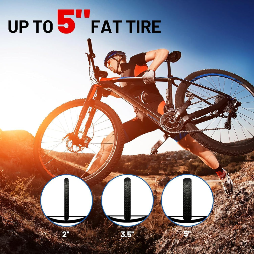 Bike Rack for Car Hitch Mount - Young Electric Bike Rack 200lb Capacity, Folding 2 Ebike Rack Platform Bicycle Carrier for SUV, Minivan, RV, Fits 5 Inch Fat Tires