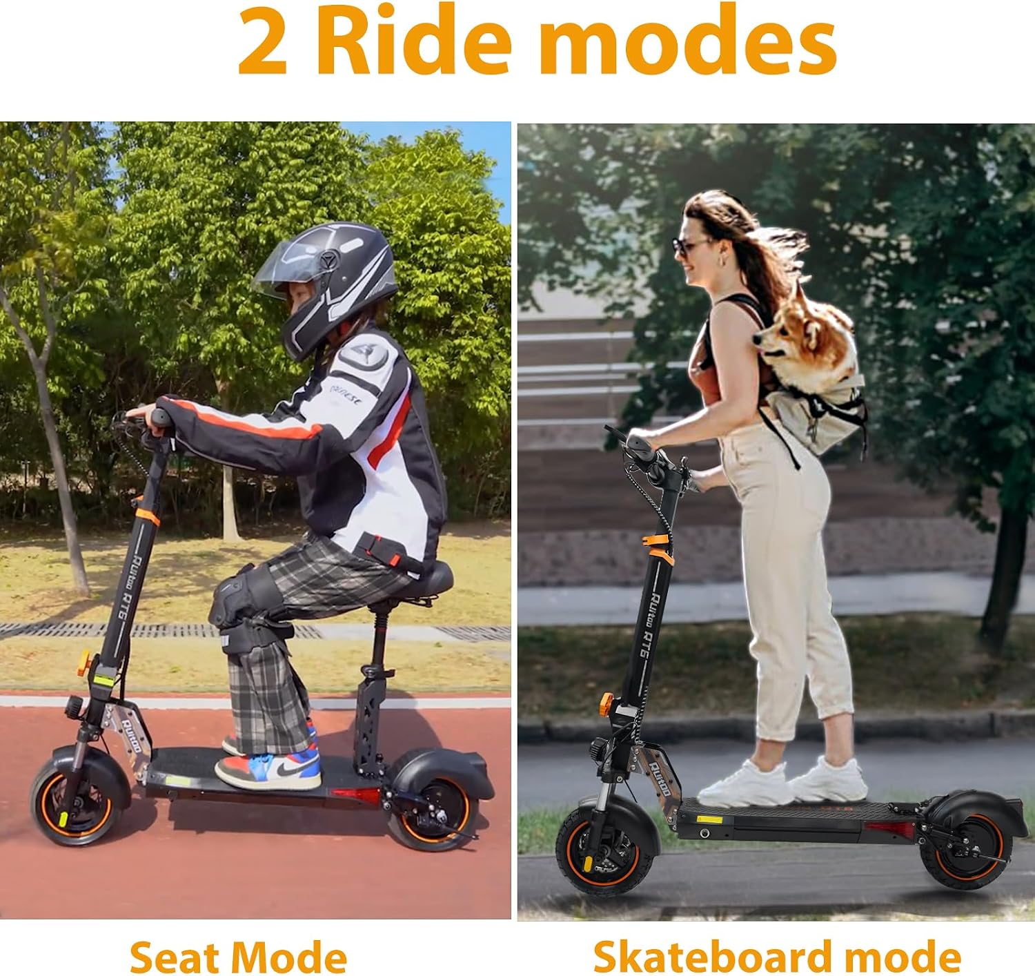 Electric Scooter Adults 1600/2000W Motor 50 Miles Long Range & 30/35 MPH Top Speed 10' Off Road Tire Folding E-Scooter 48V 20.8AH Battery Kick Scooter with Detachable Seat for Commuter Outdoor
