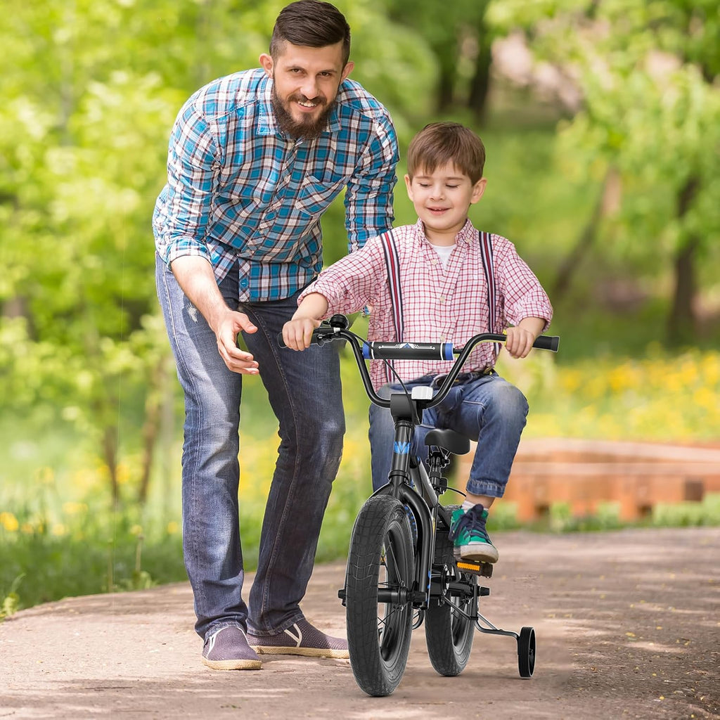 67i BMX Toddler Bike with Training Wheels 12/14/16 Inch Kids Bicycle Boys Girls Age 3-8 Durable Steel Frame Adjustable Seat Coaster Brake Bicicleta para Niños