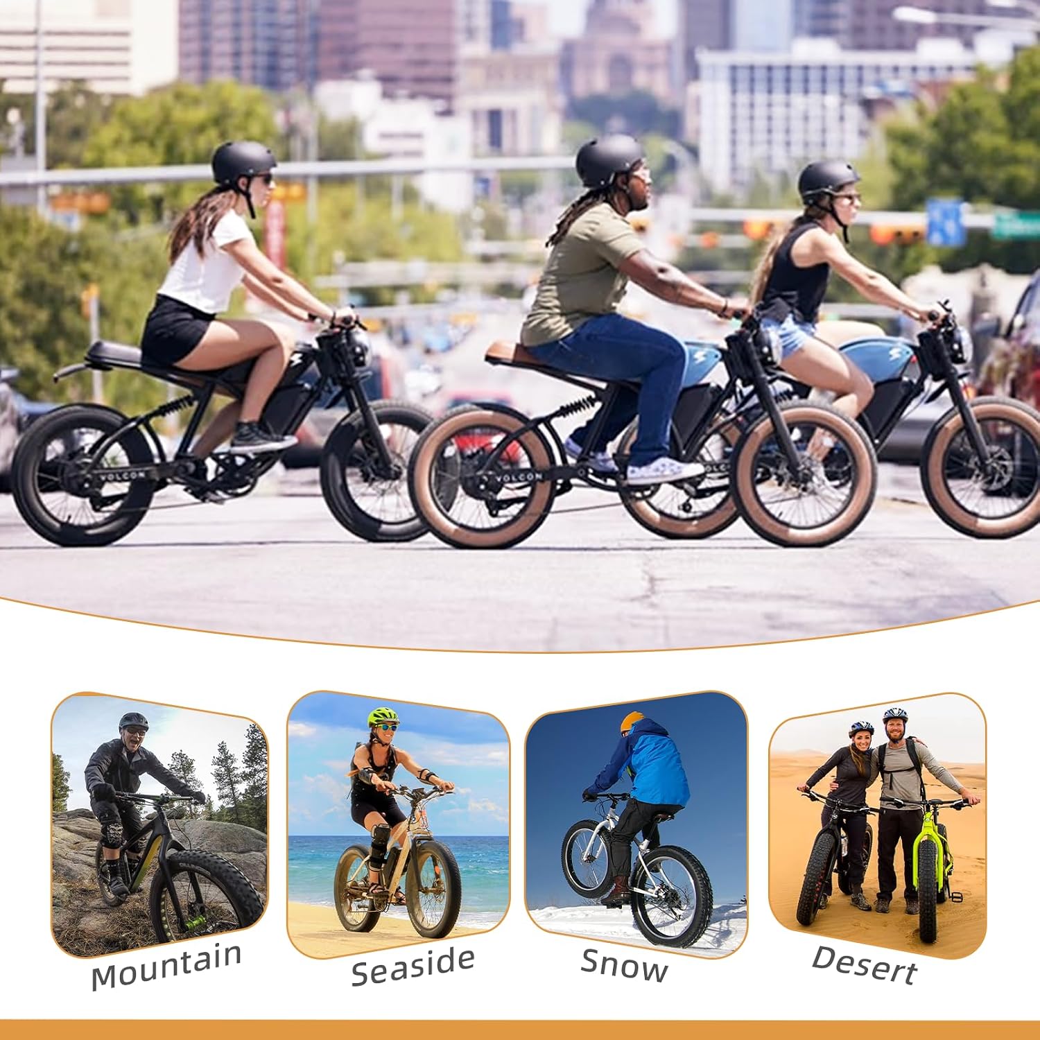 26 x 4.0 Inch 2 Pcs E-Bike Fat Tires with Inner Tubes and Tire Levers Set,Puncture Proof Replacement Tire Compatible with Mountain Beach Snow or 3-Wheel Bikes