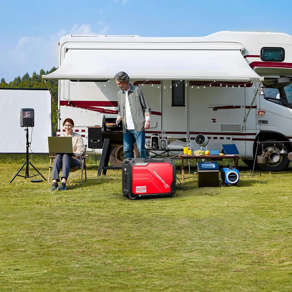 PowerSmart 4800W Portable Inverter Generator, Remote/Electric Start, Gas Powered, Quiet & Parallel Ready, RV Ready with 30A Outlet, EPA & CARB Compliant for Home Backup, Camping,Portable Power Station