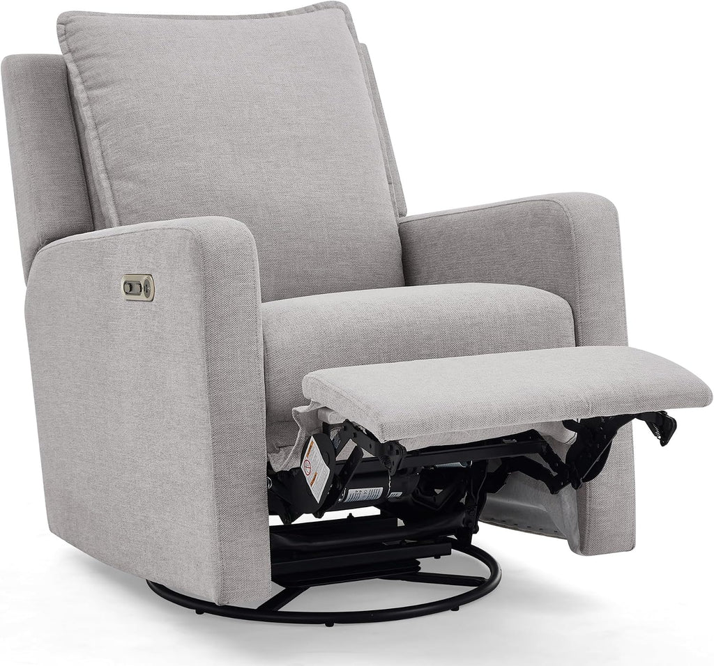 babyGap Harlowe Power Recliner with USB-A & Charging Port by Delta Children - Greenguard Gold Certified – Stain-Resistant Performance Fabric is Oeko-TEX Standard 100 Certified, Ash