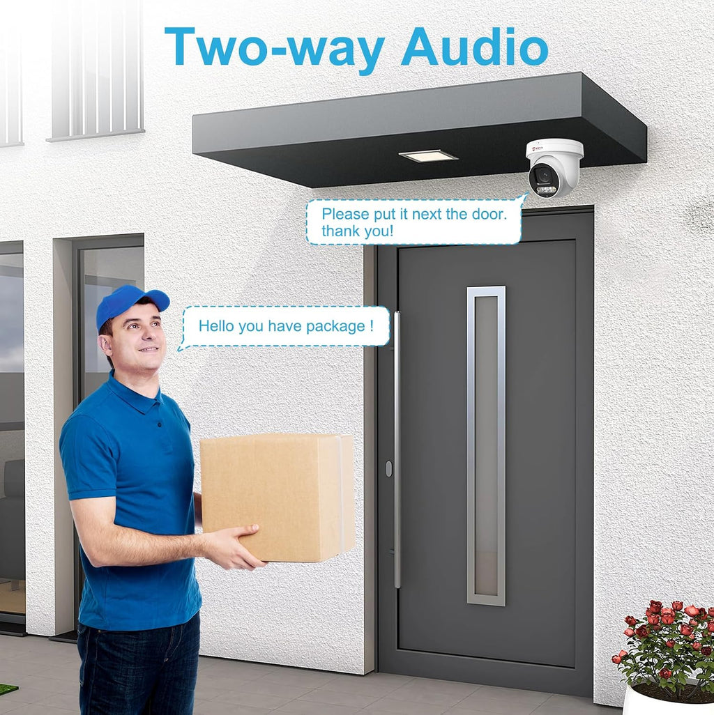 Anpviz 4K 8MP PoE PTZ Camera Outdoor, 5X Optical Zoom 2.7~13.5mm Lens, Pan 280° Tilt 90° IP Security Camera Human Vehicle Detection, Spotlight&Sound Alarm, 2 Way Talk, PTZIP30A80WD-SA-5X (U Series)