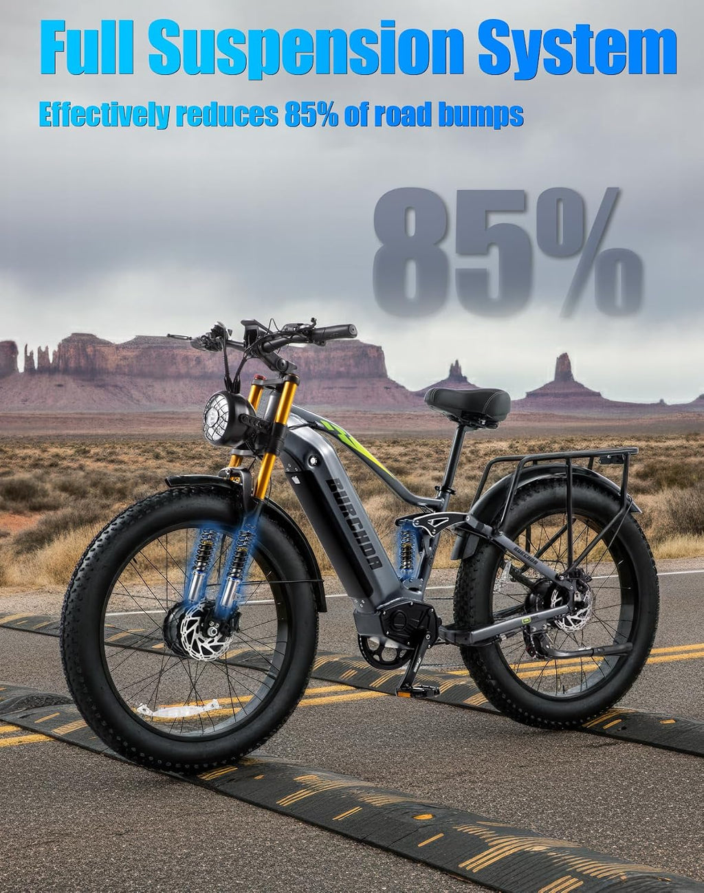 2026 Dual Motor Electric Bike for Adults AWD 5000W/3000W Peak 40 MPH/30 MPH E Dirt Bike, 52V/48V Removable Battery 65/80/150 Miles Max Long Range with Full Suspension 26' Fat Tires Mountain Bike