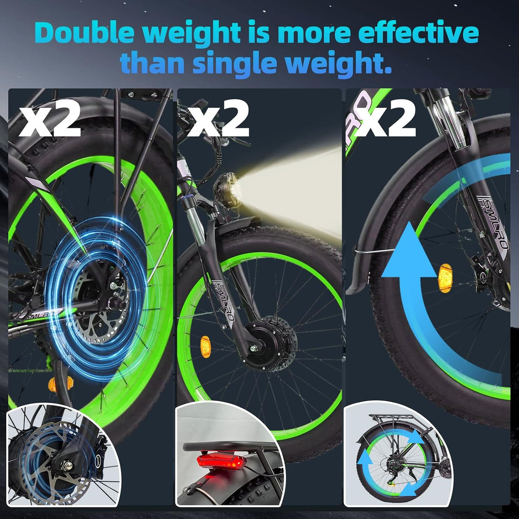 xdc 600 Adult Electric Bike, 5000W Peak Power, 26' Fat Tire All-Terrain E-Bike, 45 Miles Peak Range, 52V 30Ah Battery-Powered Off-Road E-Bike, 45 MPH High Speed