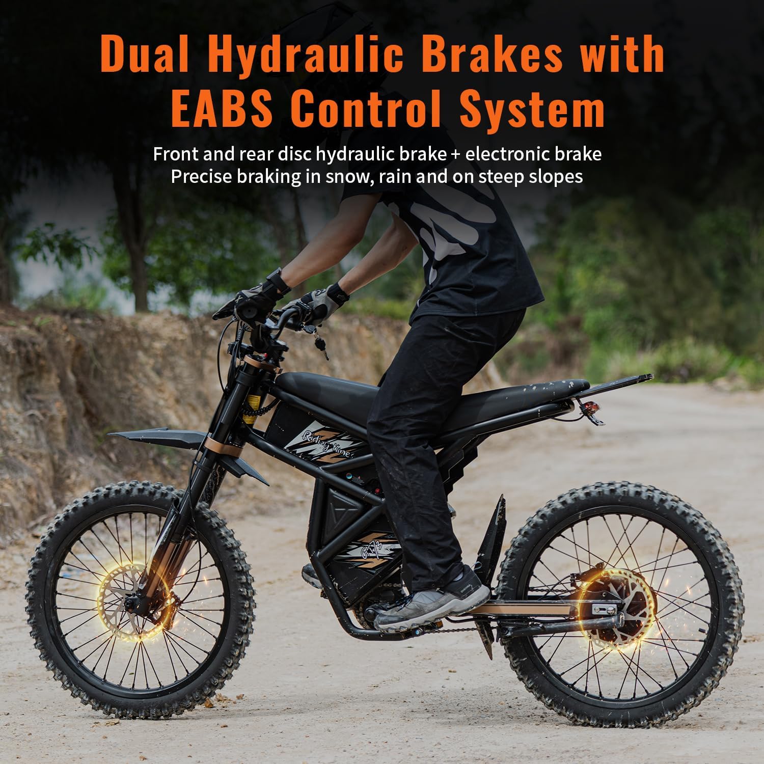 GT73pro/GT73 Electric Dirt Bike for Adults 3000W 50MPH E Dirtbike with 60V/18AH*2 Battery, 85+Miles Electric Motorcycle for Teens ,Dual Hydraulic Brakes & Full Suspension,25' Fat Tire Electric Bike