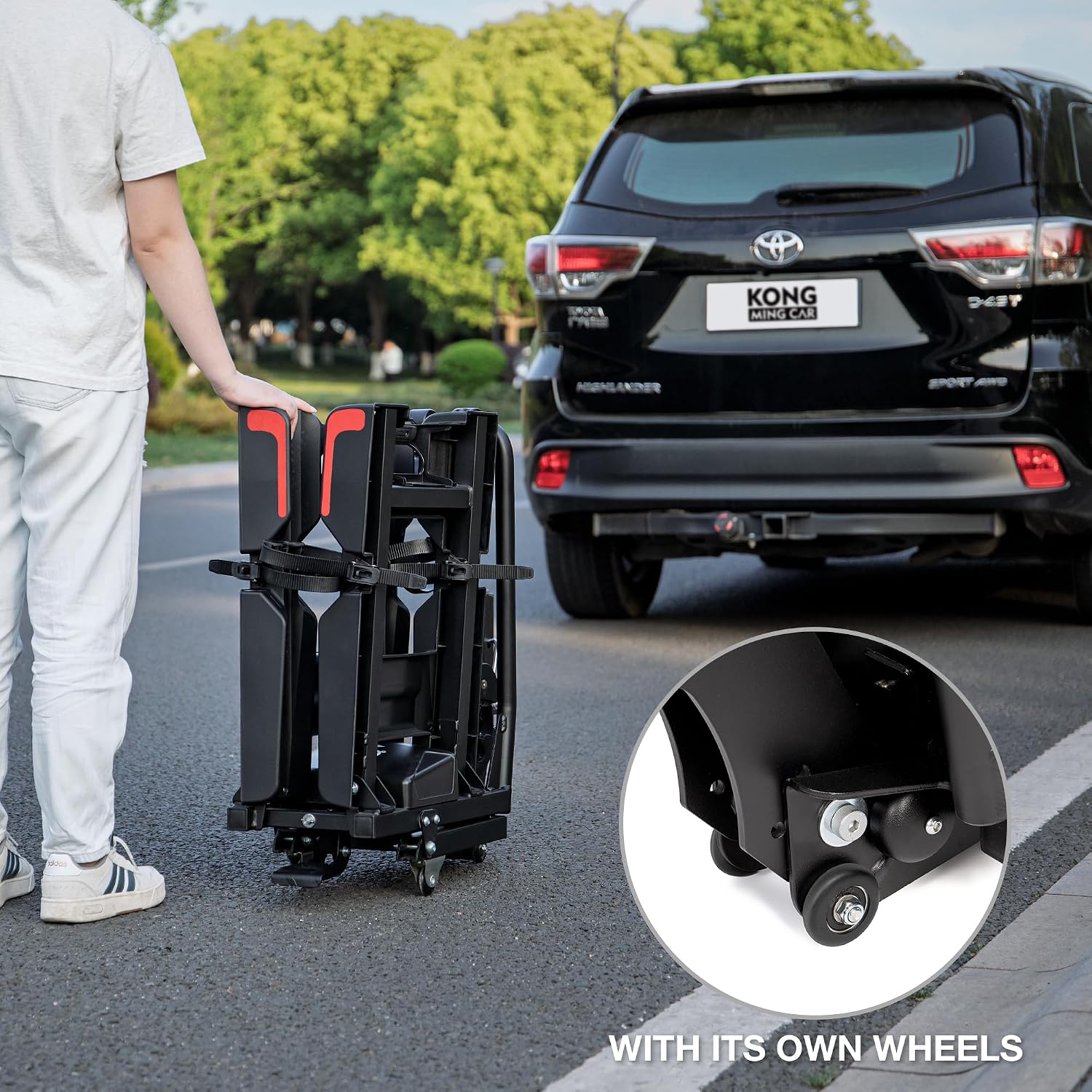 Hitch Bike Ebike Rack 200 Lbs Capacity- Tilting Folding Bicycle Car Racks - Bike Carrier Rack Fit Tires Up to 5' Wide for 2' Receivers On Cars, Suvs, Trucks, Trailers (Bike Carrier)
