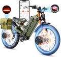 eAhora 2026 Romeo Pro 3 5600W 50Mph High-Torque Ebike, 60V 80Ah 250-Mile Long Range Electric Bike for Adults, Adjustable Air Suspension, 26'' Puncture-Proof Tire, UL 2849 Certified by TÜV