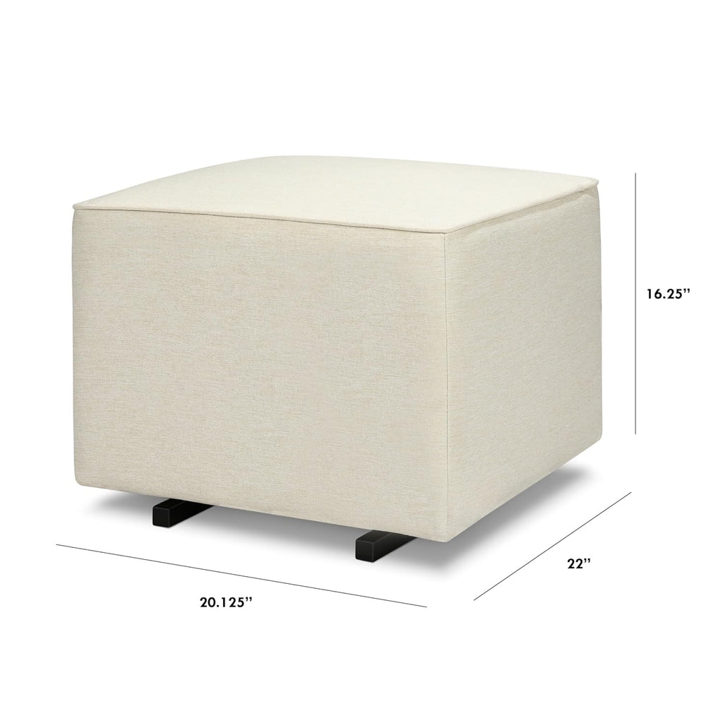 Davinci Universal Gliding Ottoman in Vanilla, GREENGUARD Gold & CertiPUR-US Certified