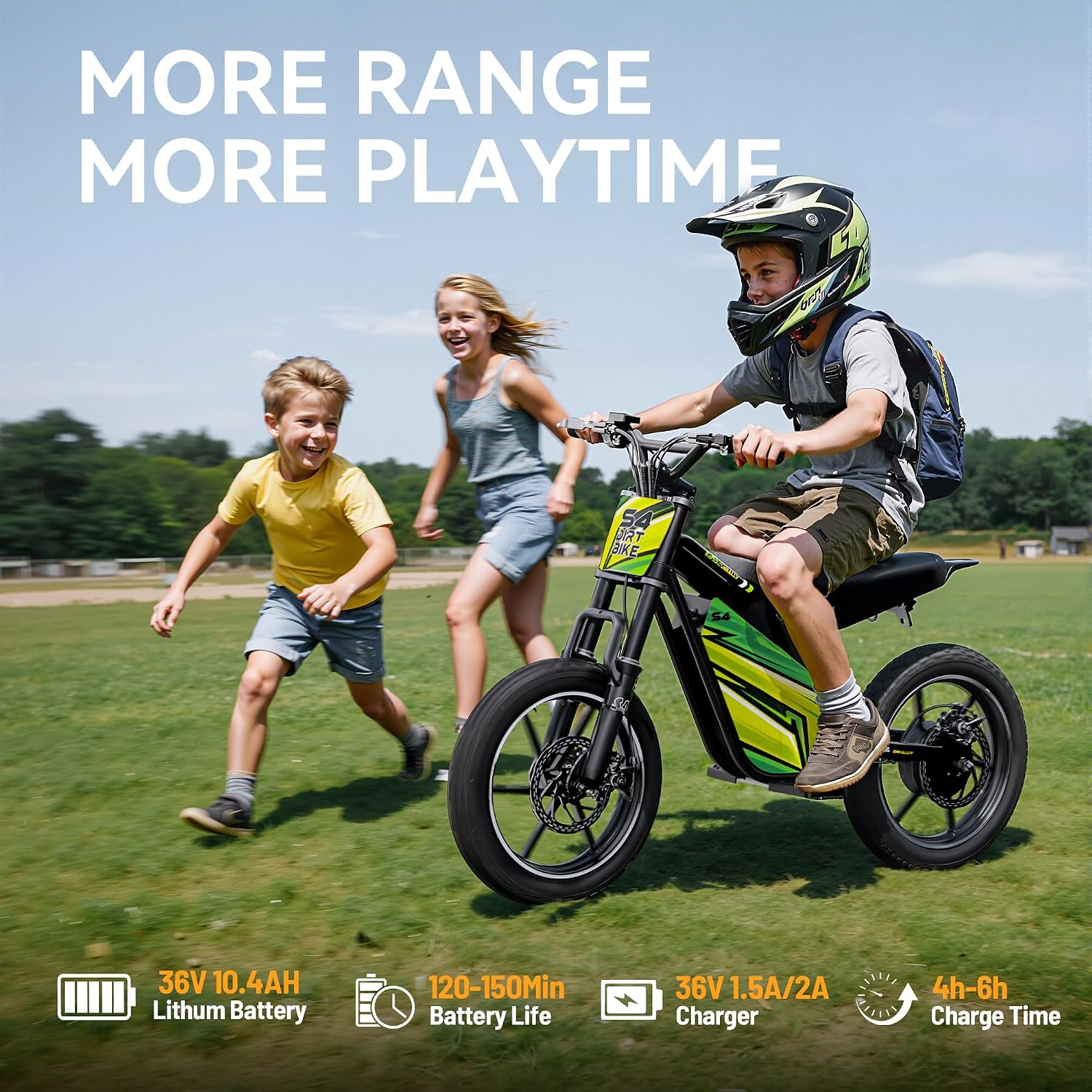 eAhora 36V 800W Electric Dirt Bike for Kids 8+, 3-Speed Modes Kids Electric Bike, Up to 18.6MPH & 28 Miles Long-Range Electric Off-Road Motocross for Kid, Full Suspension & Disc Brake, S4 Young-Red