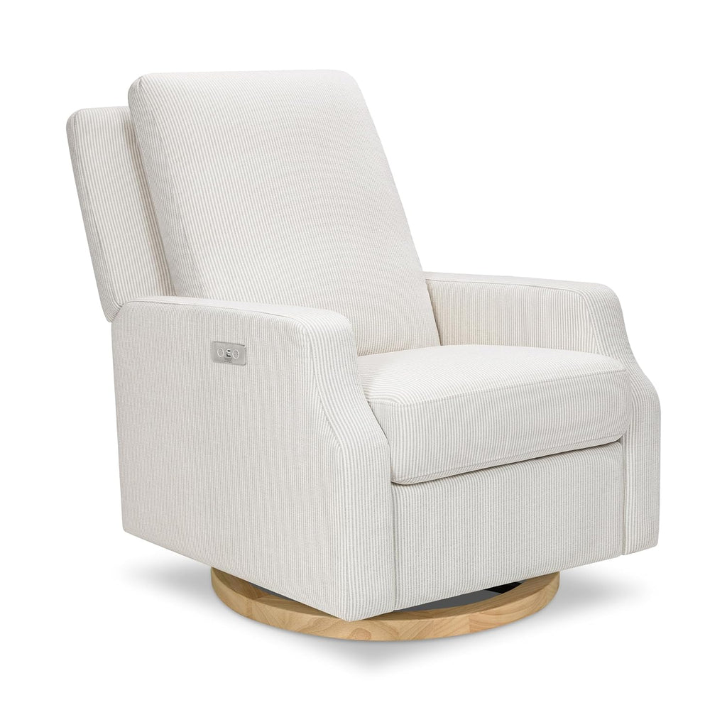 Namesake Crewe Glider Recliner Nursery Chair - GREENGUARD Gold & Certi-PUR US Certified Rocker Recliner - Glider Rocking Chair for Nursery & Living Room - Electronic, 270° Swivel, Fog Chatham
