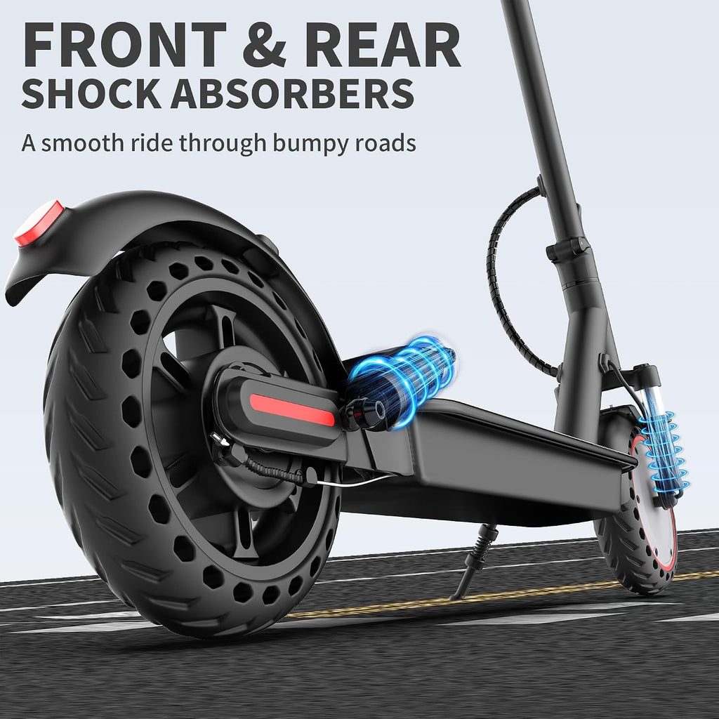 Aovowheel Electric Scooter for Adults, Folding E Scooter with 250W-500W Motor 16-24 Mph Top Speed, Max 15-60Miles Long Range,6.5''/8.5''/10''/14'' Solid Tires Commuting Scooters, Dual Brakes