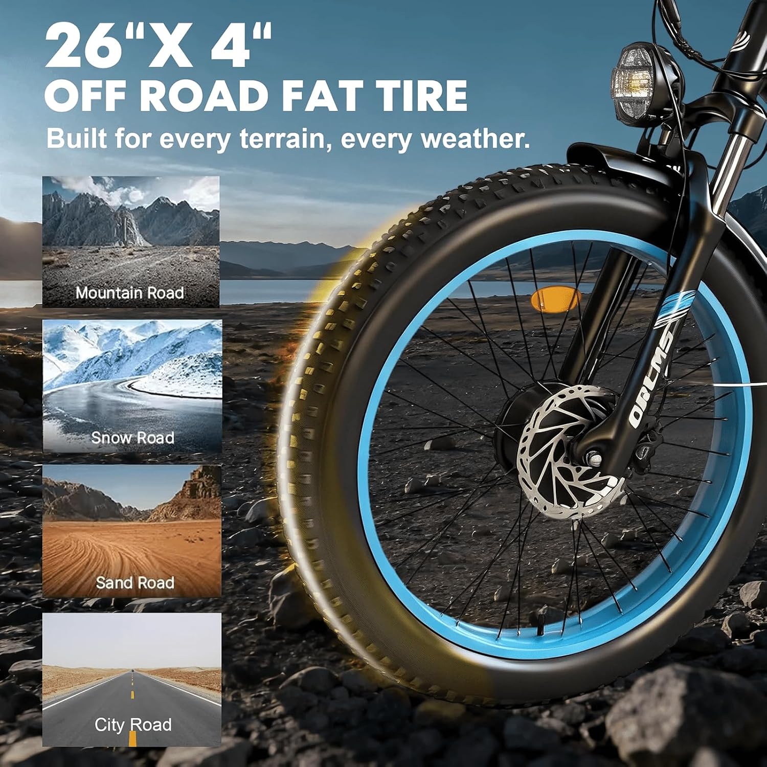 6000W Peak Dual Motor Electric Bike for Adults, 60V 25AH Battery, 45MPH & 100 Miles Range,21-Speed Full Suspension, 26' x 4.0' Fat Tire Off-Road E-Bike for All Terrain Snow Sand