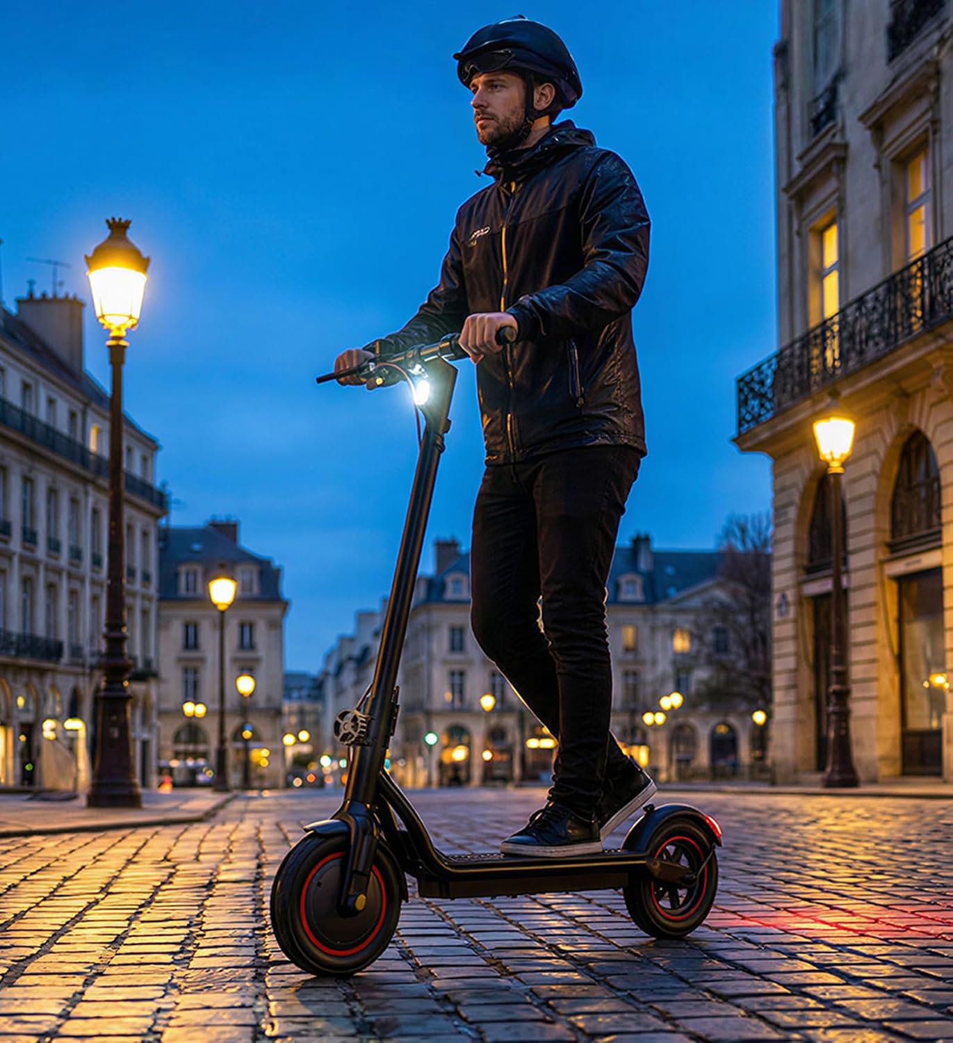Electric Scooter, 23 Miles, 22 MPH Top Speed Electric Scooter for Adults, 500W Powerful Motor,10'/8.5' Pneumatic Tires Commuting Scooter, Foldable Escooter for Commuting & Campus Use