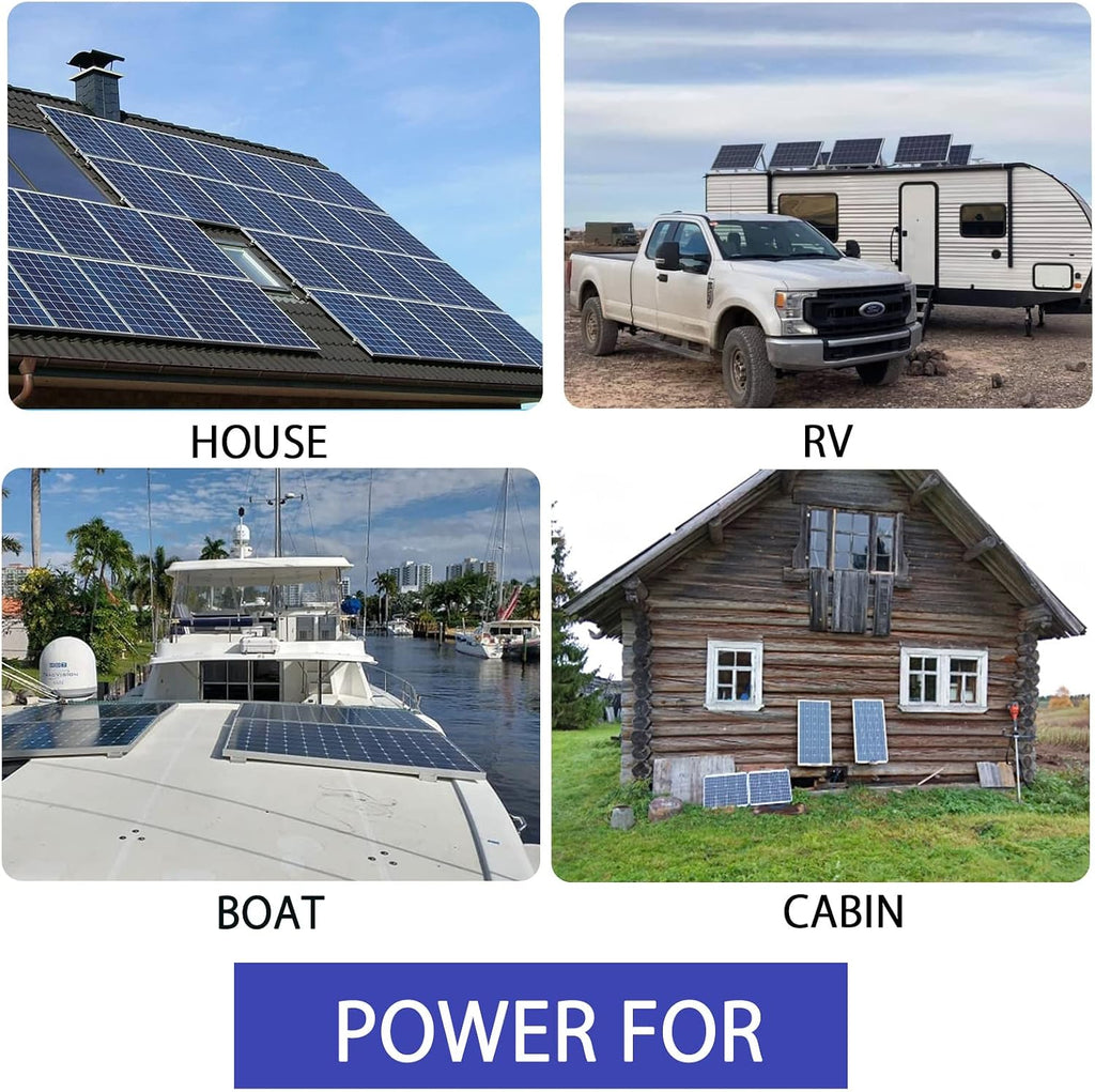 400 Watt 12Volt/24Volt Solar Panel Kit 4X100W Monocrystalline Module 40A Charge Controller for RV, Boats, Trailer, Camper,Off-Grid System (400W Solar Kit)