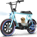 Caroma Peak 1200W/800W/500W Electric Scooter with Seat,16'×3' Fat Tire Ebike All-Terrain,Max 30Miles&20MPH Electric Scooter Adults,Electric Motorcycle Adults with Storage Basket for Pets&Cargo