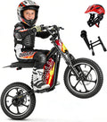 eAhora 36V 800W Electric Dirt Bike for Kids 8+, 3-Speed Modes Kids Electric Bike, Up to 18.6MPH & 28 Miles Long-Range Electric Off-Road Motocross for Kid, Full Suspension & Disc Brake, S4 Young-Red