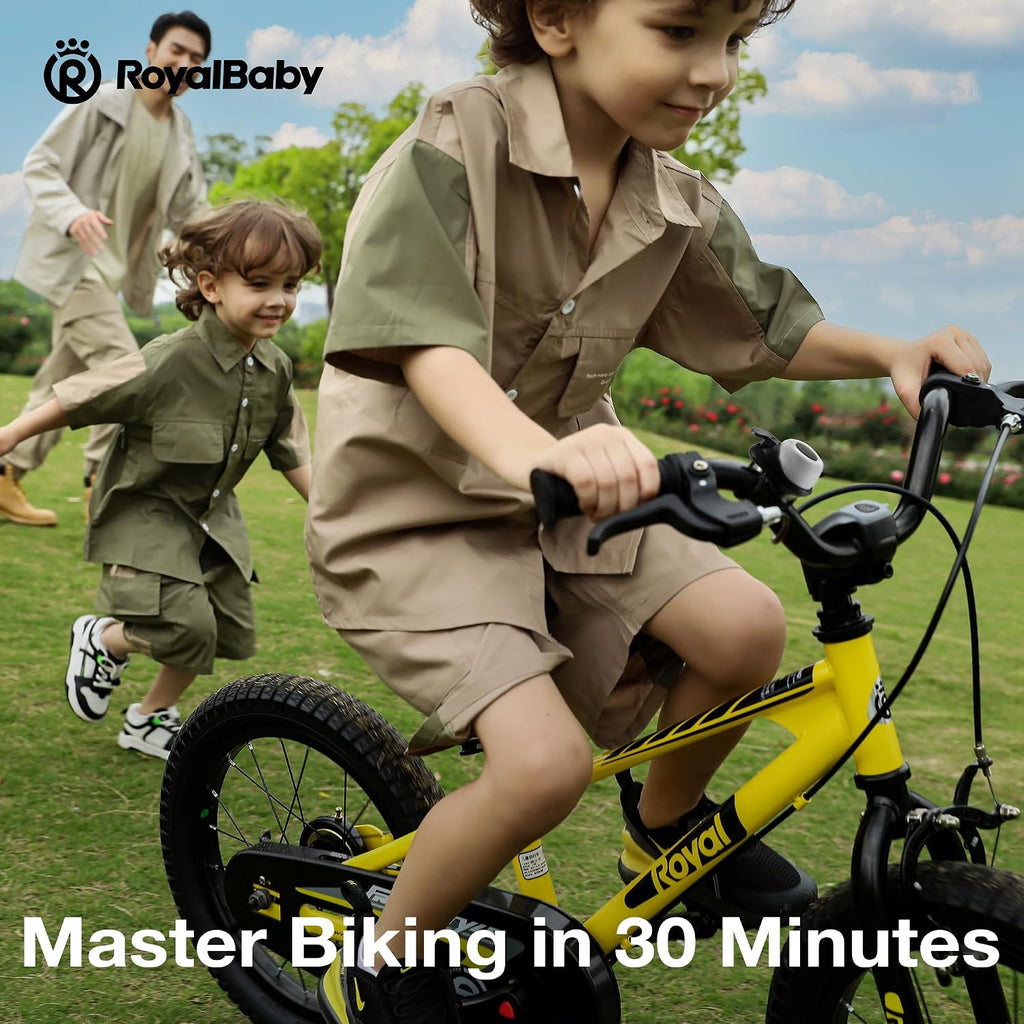 RoyalBaby EZ Kids Bike 12 14 16 18 20 Inch Balance Pedal 2-in-1 Training Bicycle Boys Girls Ages 3 to 12 Years Easy Learn for Beginners