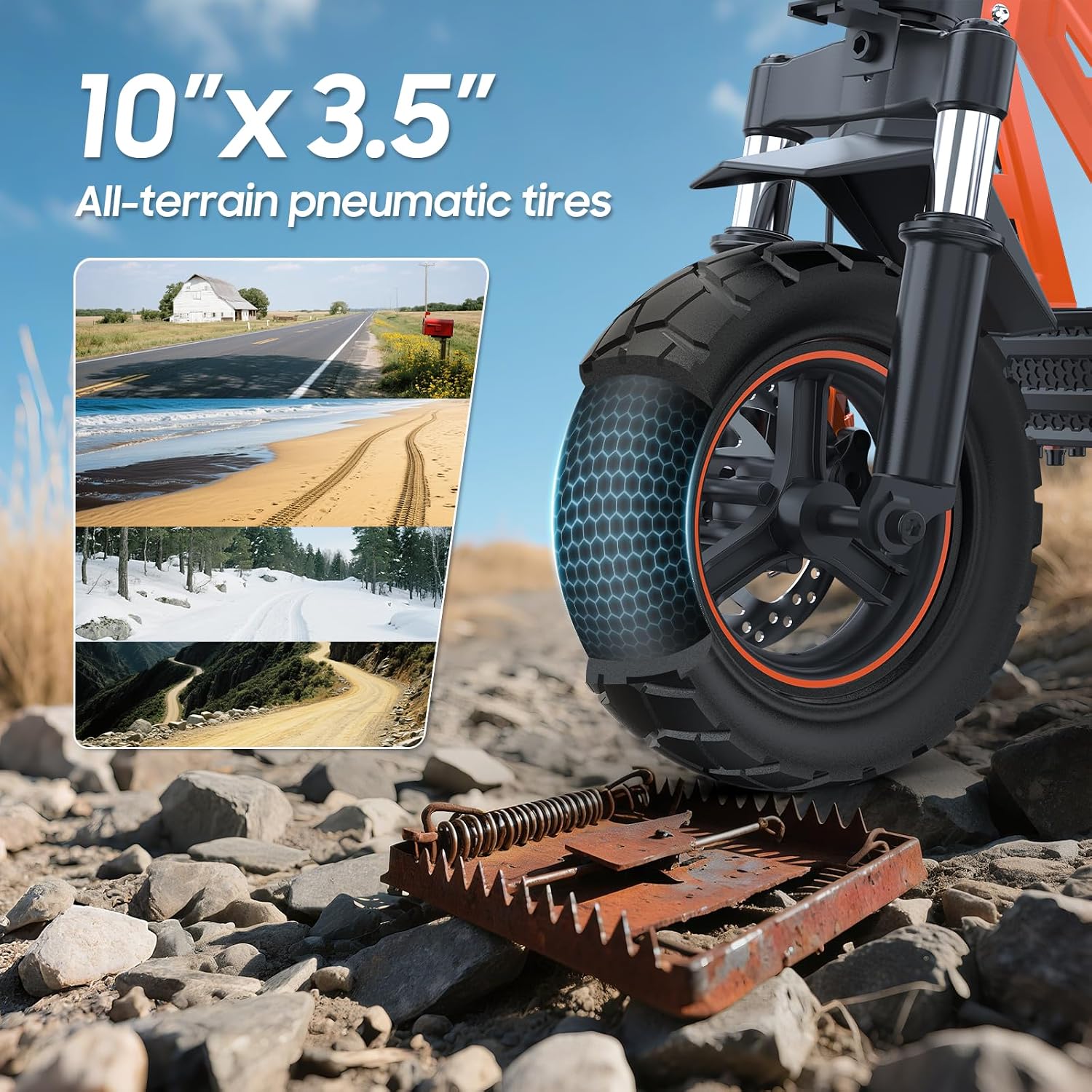 Electric Scooter aldults, 10' Tires, 1000W Brushless Motor, Top Speed 28 MPH, 28 Miles Max Range, Smart APP, Max 330lbs Load, 4.9in Display, Folding E Scooter（Upgraded Shock Absorption）