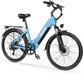 ESKUTE Electric Bike for Adults-1300w Peak Ebike, 28MPH Step Thru Electric Bicycle，70Miles 840 WH Removable Battery e-Bike, 7-Speed 26'' tire, Adjustable Stem,