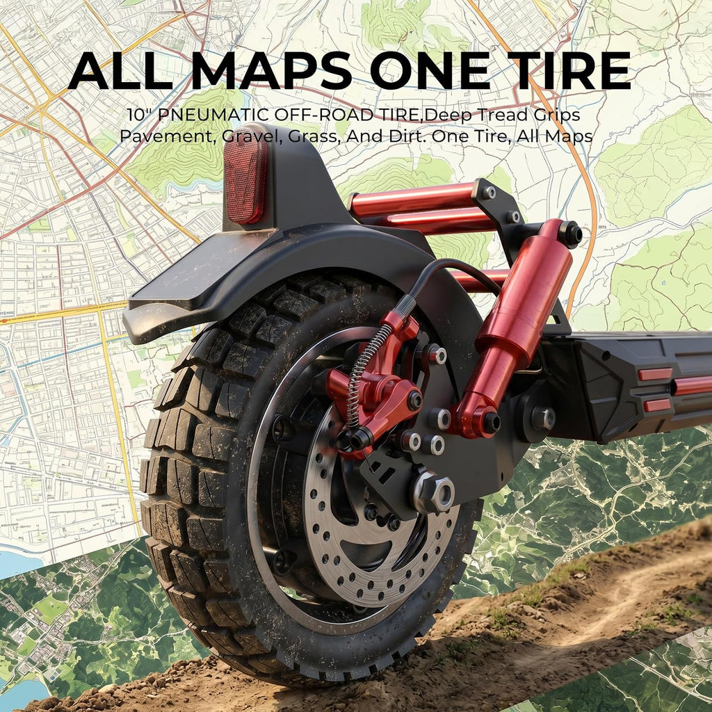 isinwheel GT1 Electric Scooter Adults, 28MPH Top Speed, 28Miles Range, 800W Motor, 330LBS Load, Off-Road Scooter for Adults with Turn Signal