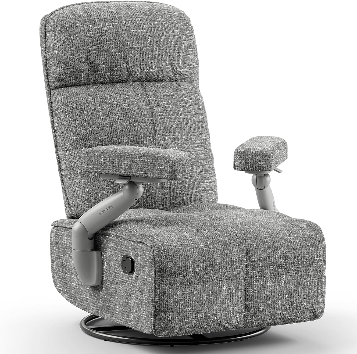 MAMAZING Lullacloud Swivel Rocker Recliner Chair for Adults with Adjustable Armrests & Headrest, Glider Rocking Chair Indoor with Removable Cover, Reading Chair with a Cushion for Living Room Bedroom