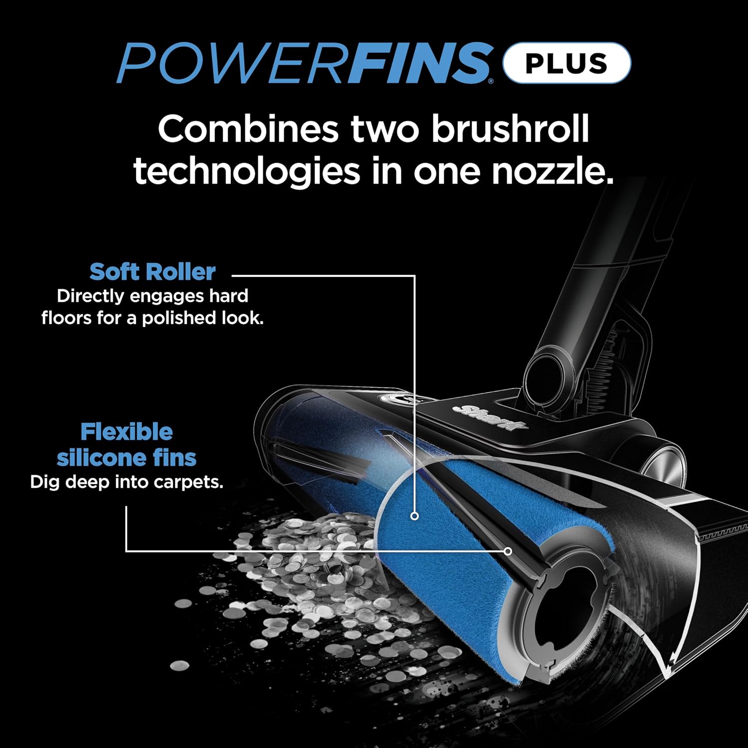 Shark Cordless Pro Vacuum with Clean Sense IQ and Odor Neutralizer, PowerFins Plus Brushroll, Includes Duster Crevice Tool, Up to 40 Minute Runtime, Without MultiFLEX, IZ562H
