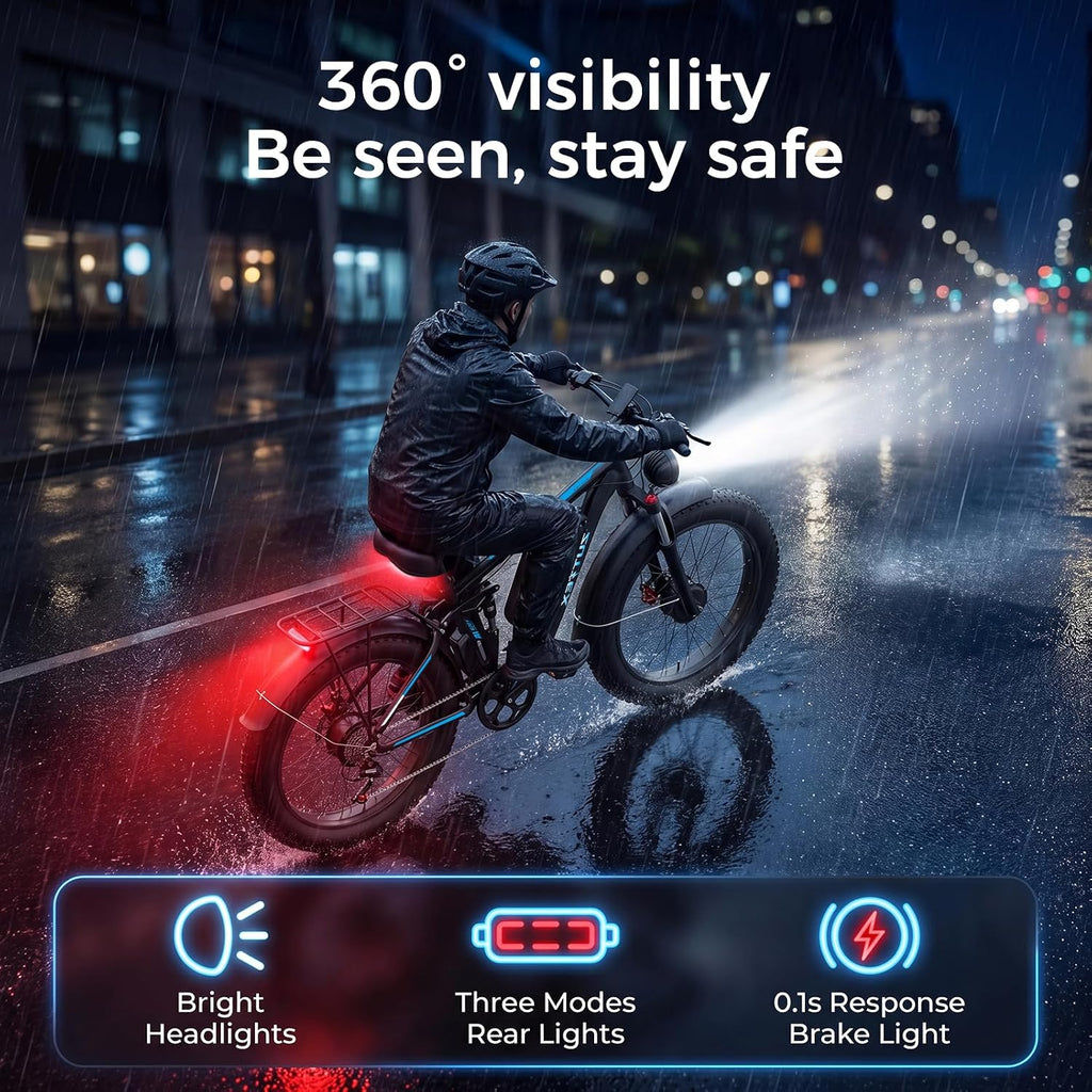 Peak 9000W Dual Motor Ebike for Adults, 58V Max-Output Battery 24Inch Fat Tire Electric Bike, Max 47MP H Speed & 105 Miles Range, Hydraulic Disc Brakes Full Suspension