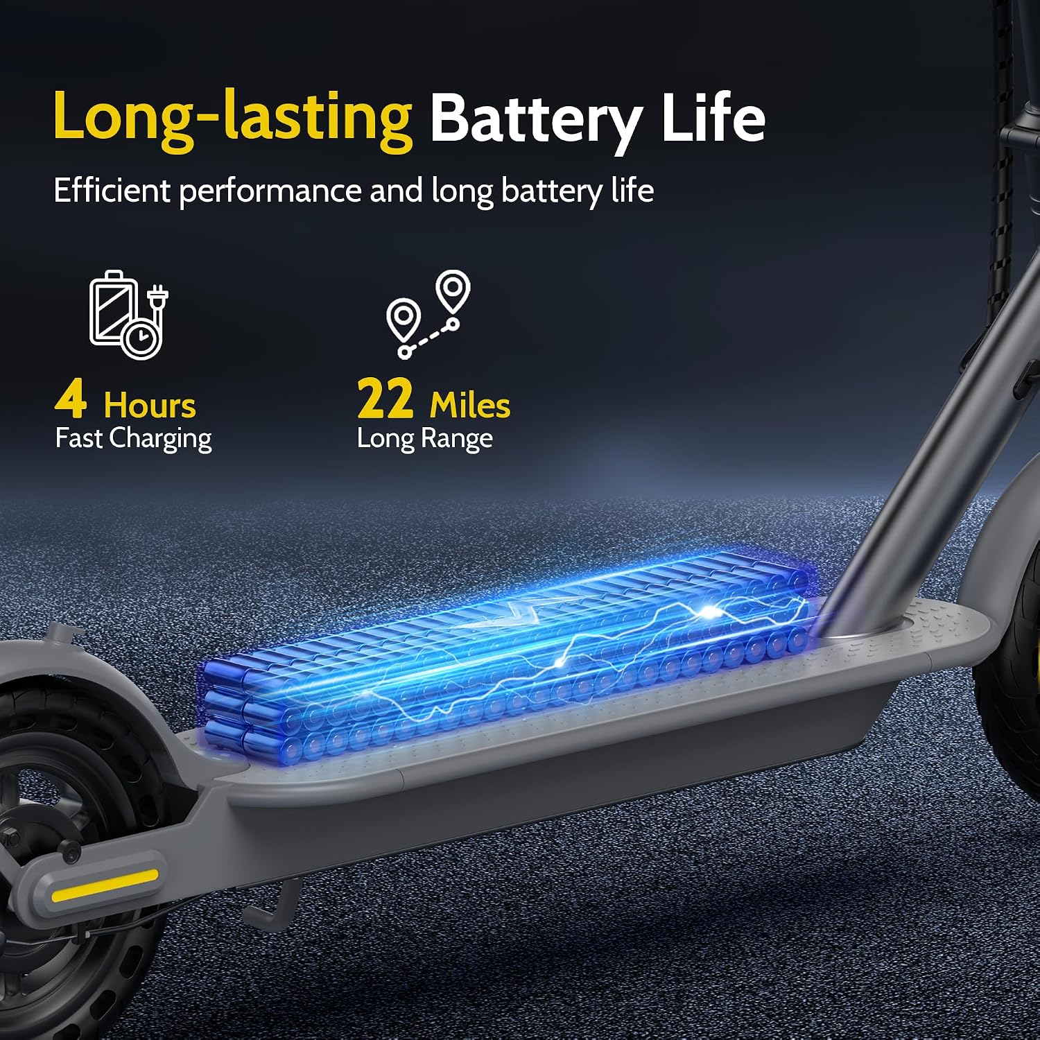 NAVIC Electric Scooter with Dual Suspension, 8.5'/10' Tires, 350W/500W Motor, 19/22 Mph, Max 22/25/27/49Miles Range, Foldable E Scooter for Adults with Braking, App Control