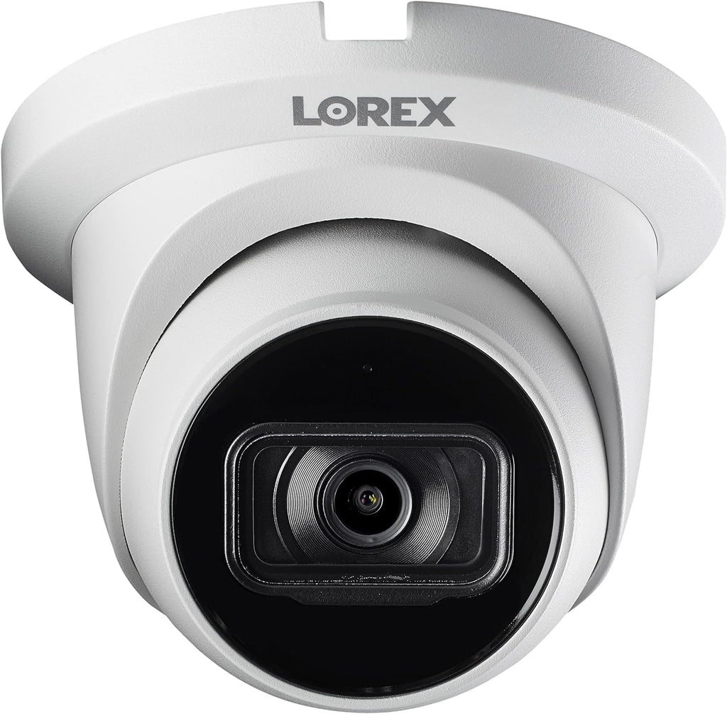Lorex 4K 8MP IP PoE White Wired Security Dome Camera | Add-On Camera | Color Night Vision | Smart Motion Detection (Person/Vehicle) | Listen-in Audio | IP67 Weatherproof | Metal Housing