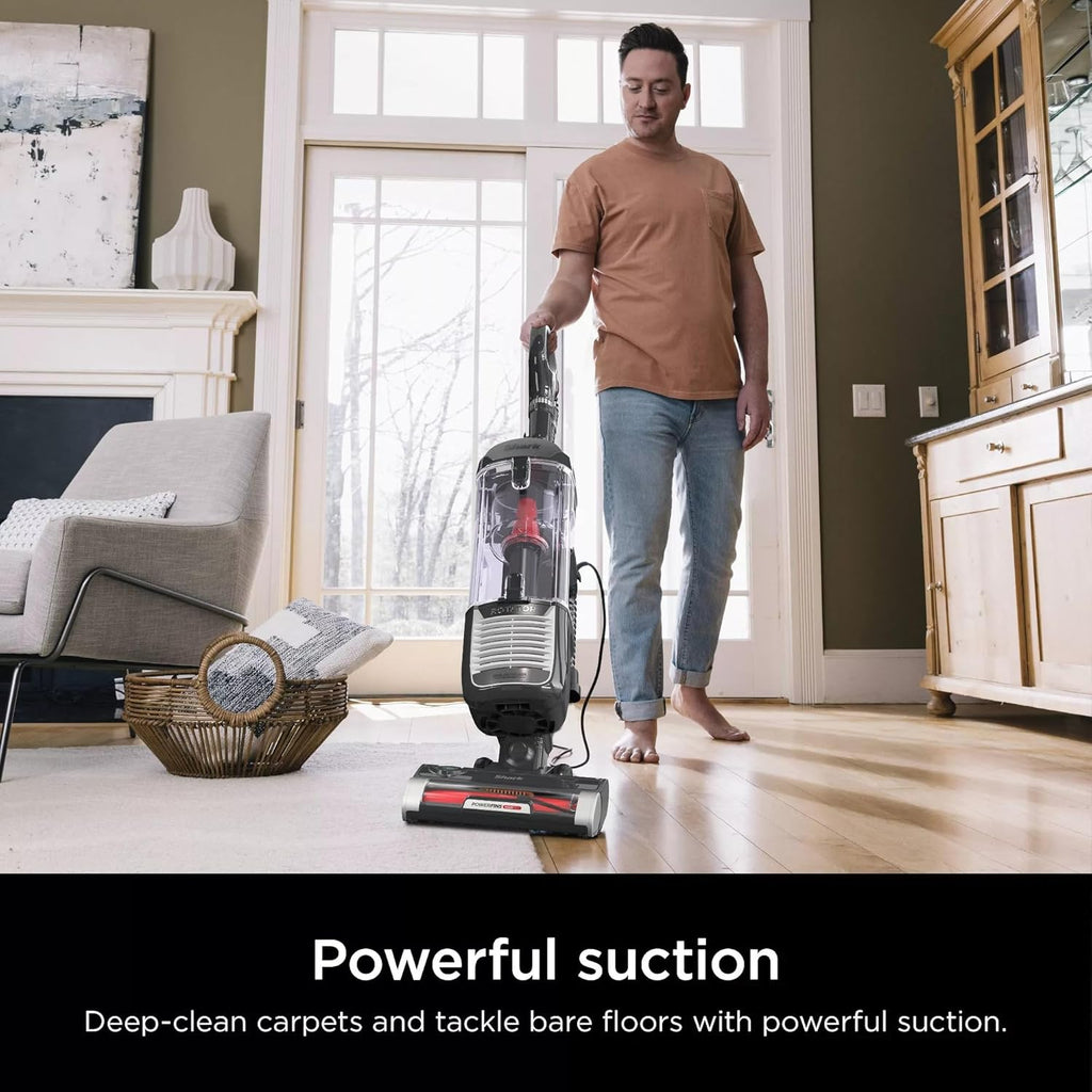 Shark ZU102 Rotator Pet Upright Vacuum with PowerFins HairPro & Odor Neutralizer Technology, Charcoal, 2.9 L Dust Cup (Renewed)
