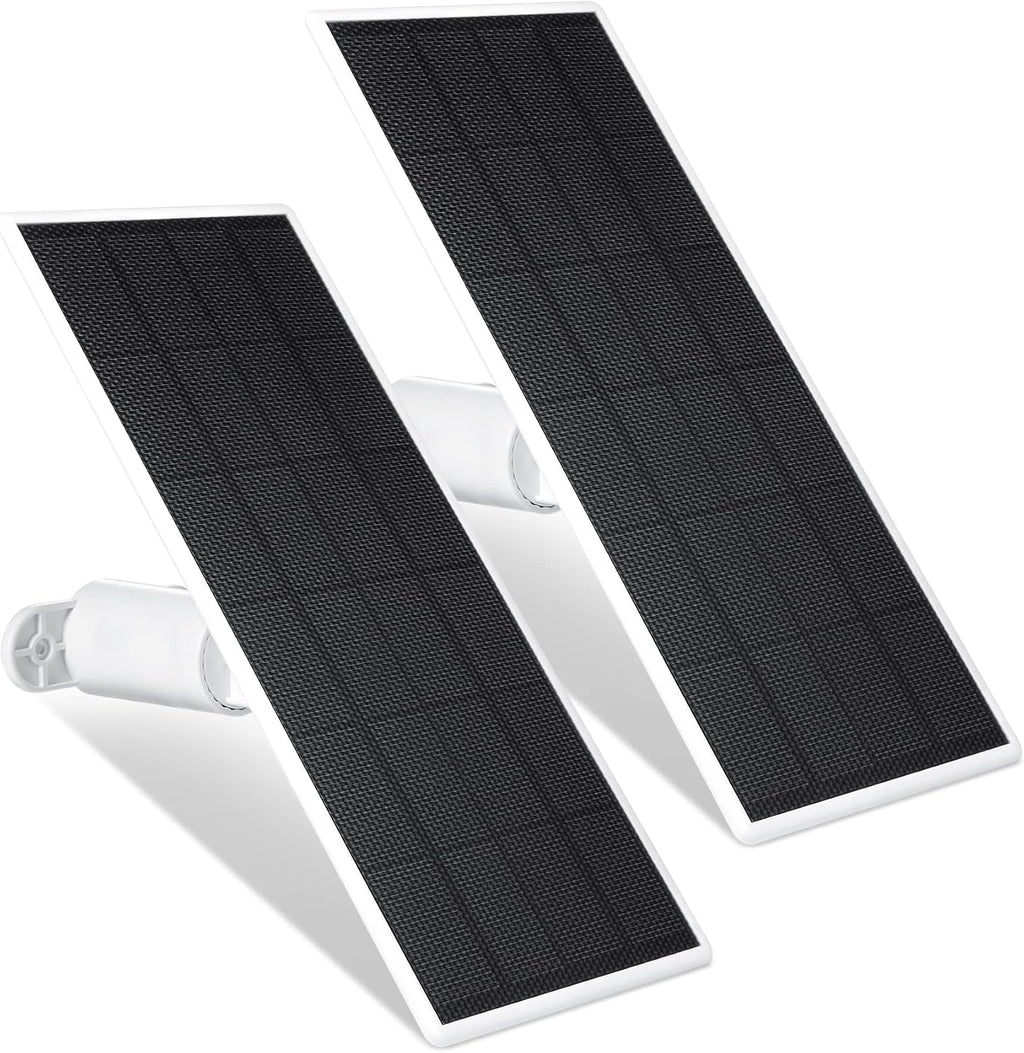 Wasserstein Solar Panel, Solar Panel Charger for Google Nest Cam Outdoor or Indoor, Battery - 2.5W Solar Power - Camera Solar Panels Made for Google Nest (2 Pack)