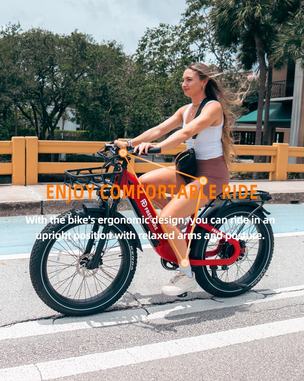 FREEDARE Eden Electric Bike for Adults 750W(Peak 1280W) BaFang Motor,48V20Ah Battery,28MPH Max Speed,90Miles Range,GPS Smart App Control,Mountain Ebike 26x4 Fat Tire Step-Through Electric Bicycle