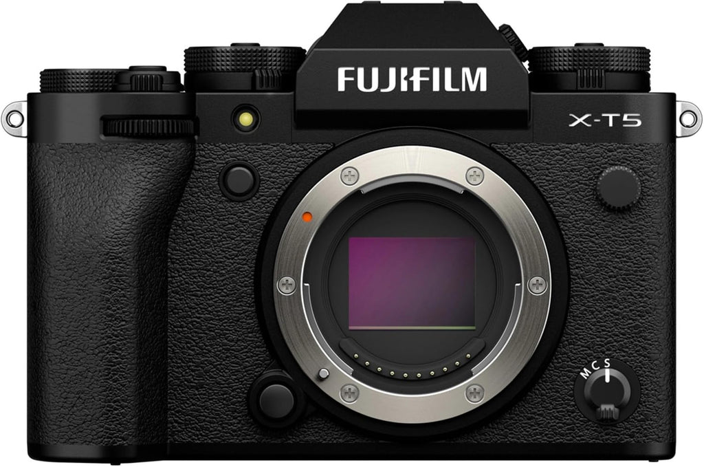 X-T5 Mirrorless Camera, Silver Bundle with 128GB SD Card, Extra Battery, Complete Cleaning Kit, Fujifilm 1-Year Limited Warranty, Black