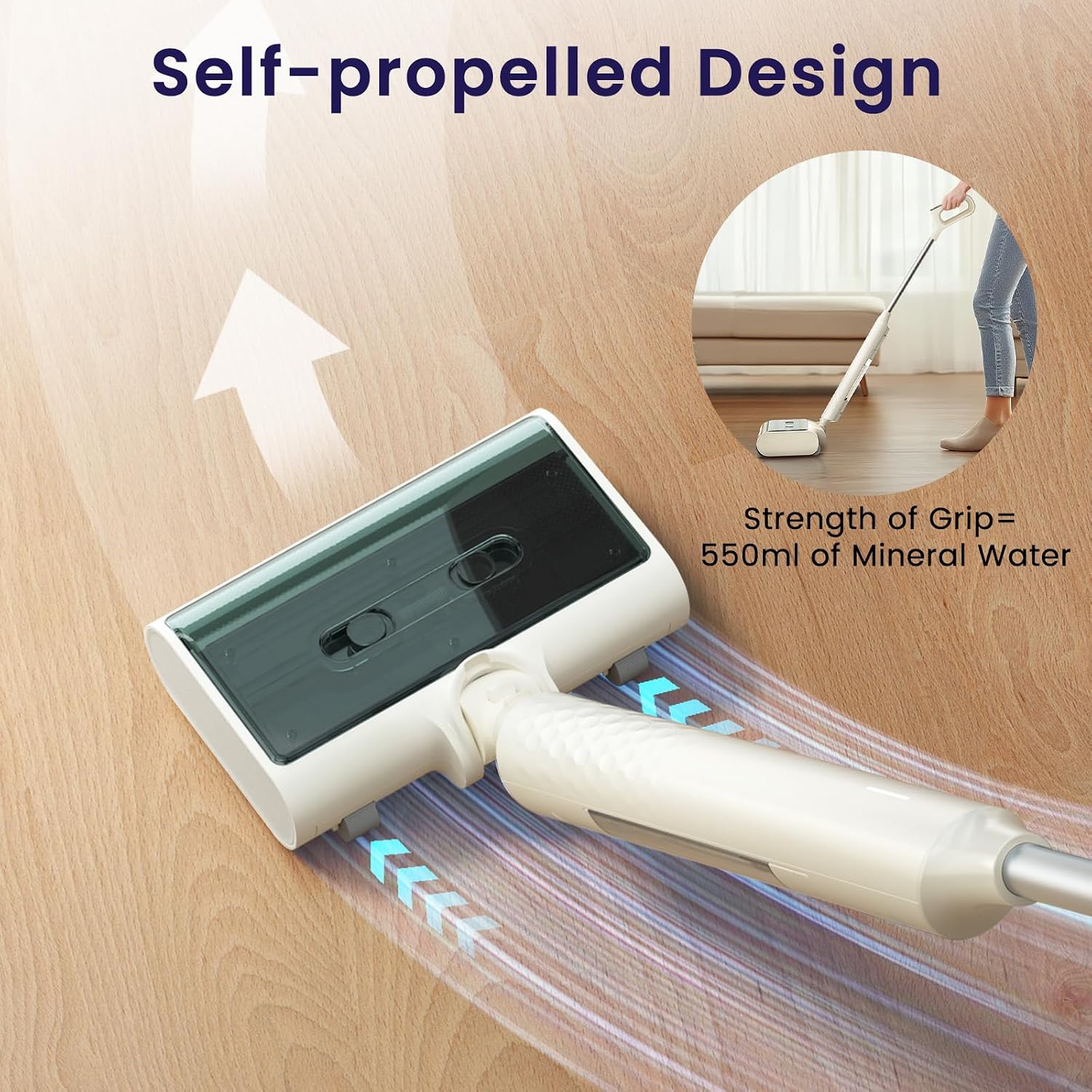 Lefant Cordless Wet Dry Vacuum Mop,Vacuum Cleaner for Home with 60 Mins Runtime,180° Lay-Flat,2 Adjustable Cleaning Modes,Anti-Tangle,Lightweight Stick Vacuum for Carpet,Pet Hair,Hardwood Floor LS100