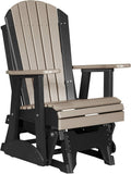 LuxCraft 2' Adirondack Glider Chair - Available in 20 Colors, Weatherwood and Black