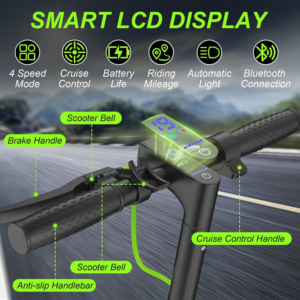 Aovowheel Electric Scooter for Adults, Folding E Scooter with 250W-500W Motor 16-24 Mph Top Speed, Max 15-60Miles Long Range,6.5''/8.5''/10''/14'' Solid Tires Commuting Scooters, Dual Brakes