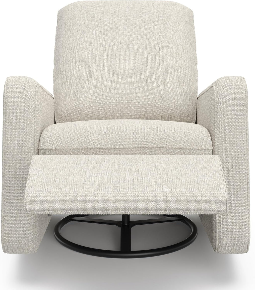 Graco Teddi Power Recliner Swivel Glider, Electronic Power Recline, Oeko-TEX 100 Certified, USB-A & USB-C Charger, Premium Cushioning & Comfort – (Dune Basketweave)