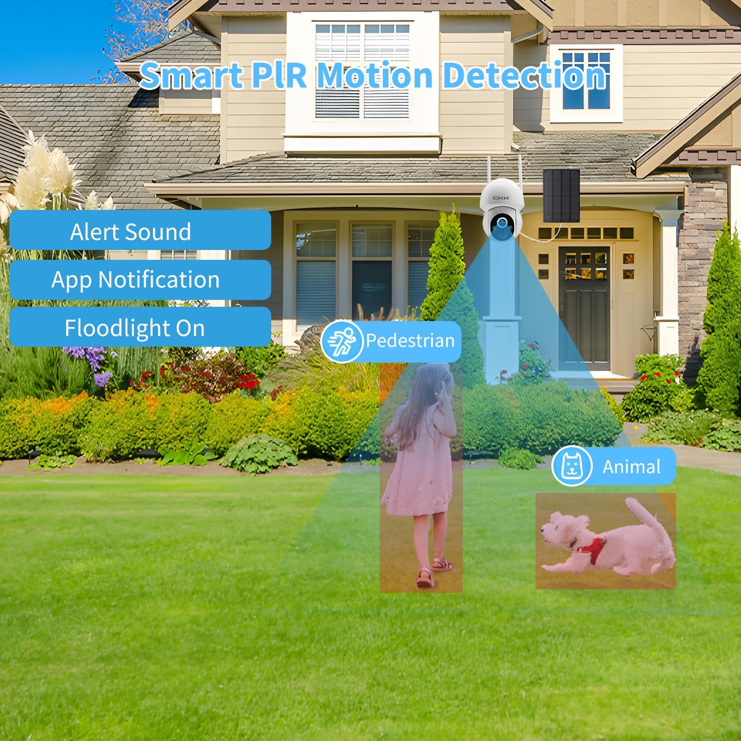 2.5K Home Security Solar Cameras Wireless System,4 Cameras Kit with Solar Battery Powered, 360° WiFi Camera with PIR,2-Way Audio, Spotlight Camera, 128G Local Storage,99% New-Showpiece