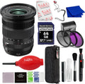 Fujifilm XF 10-24mm f/4 R OIS WR Lens (Black) with Advance Accessories and Travel Bundle | Fuji XF 10-24mm