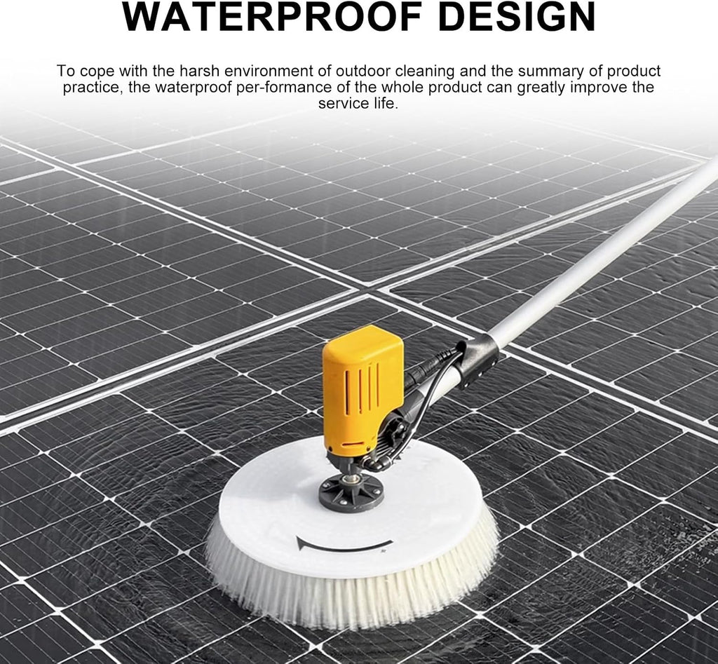 Single Head Rotating Cleaning Brush, Electric Solar Panel Window Glass Cleaner, Automatic Water Supply Cleaning Tool, for High-Altitude Exterior Walls(use-7.5m)