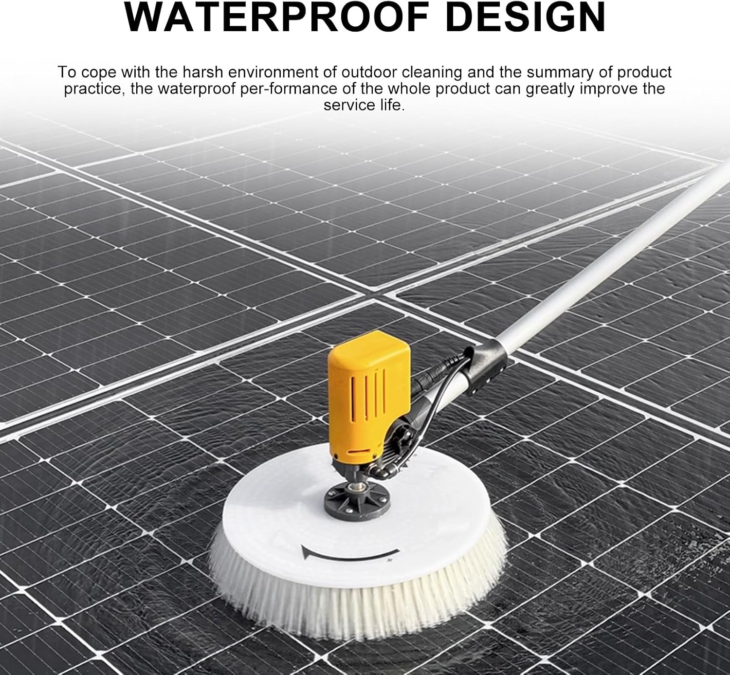 Single Head Rotating Cleaning Brush, Electric Solar Panel Window Glass Cleaner, Automatic Water Supply Cleaning Tool, for High-Altitude Exterior Walls(use-5.5m)