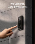 eufy Security Video Doorbell (Wired) S330 with Chime by Anker SmartTrack Link (Black, 1-Pack), Dual Cam, Delivery Guard, Security Camera