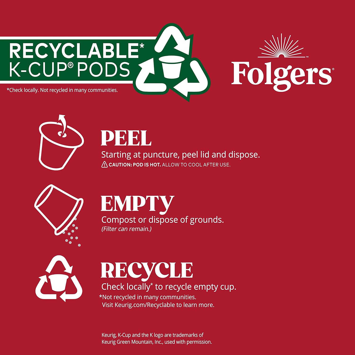 Folgers Breakfast Blend Mild Roast Coffee, 12 Keurig K-Cup Pods (Pack of 2)