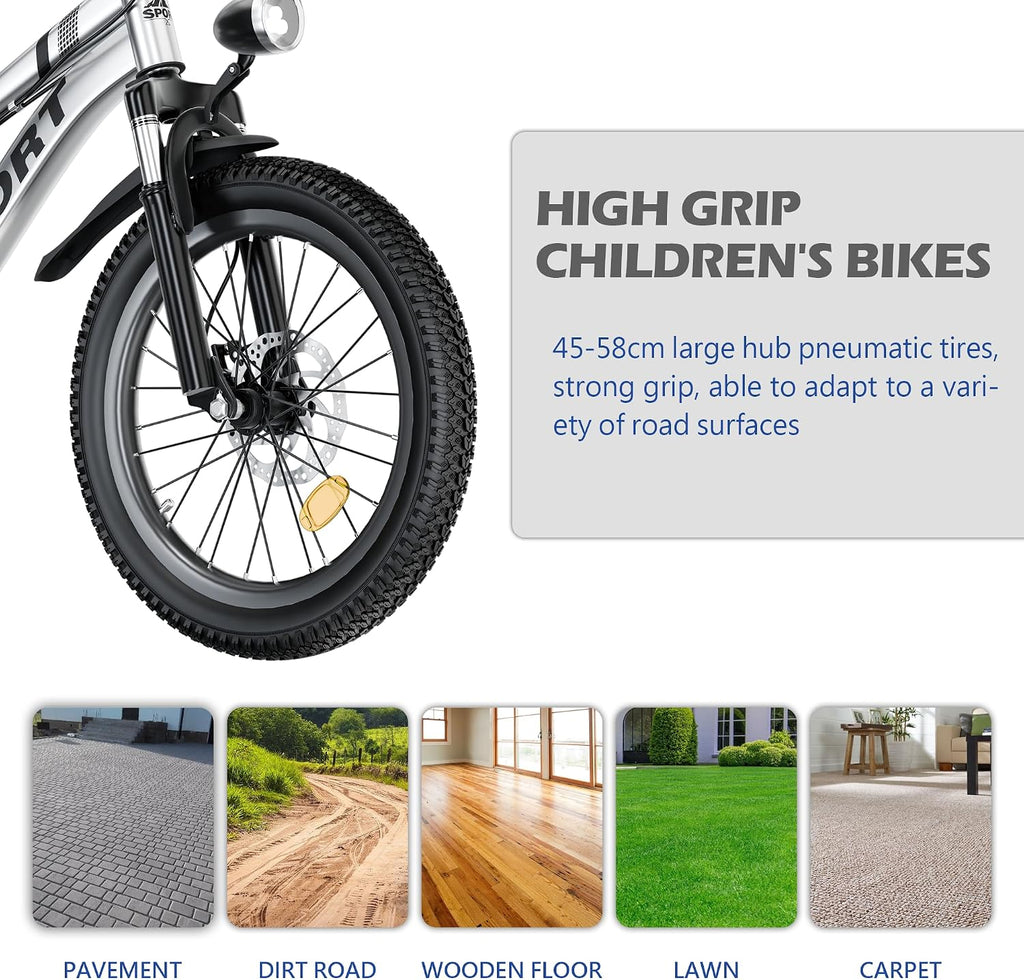 16 or 18 or 20 or 24 Inch Mountain Bike for Kids, Boys and Girls