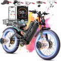 2026 eAhora Romeo Pro 3/2 50-46 Mph Electric Bike for Adults, 5600W/4000W/2500W Dual Motor Ebike 60V 80Ah/52V 70Ah Battery 200 Miles Long Range, 26*4.0'/20*4.5' Fat Tire, Full Suspension, All Terrain
